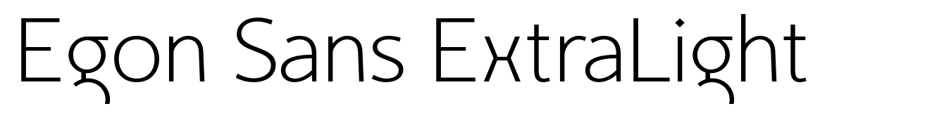 Egon Sans ExtraLight